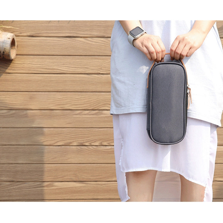 Custodia multifunzione per cavo dati per caricabatterie per cuffie, alimentatore portatile in ultra fibra, dimensioni: M, 16,5x6x23,5 cm （Grigio）, M