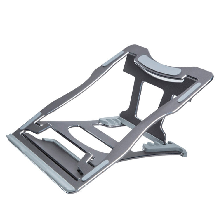 Staffa per laptop semplice portatile da tavolo con supporto di raffreddamento in lega di alluminio, supporto a sei stadi, dimensioni: 21x26 cm