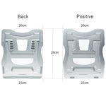 Staffa per laptop semplice portatile da tavolo con supporto di raffreddamento in lega di alluminio, supporto a sei stadi, dimensioni: 21x26 cm