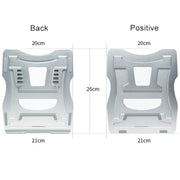 Staffa per laptop semplice portatile da tavolo con supporto di raffreddamento in lega di alluminio, supporto a sei stadi, dimensioni: 21x26 cm