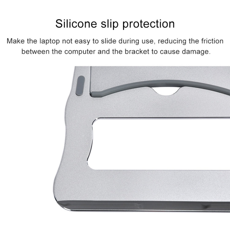 Staffa per laptop semplice portatile da tavolo con supporto di raffreddamento in lega di alluminio, supporto a due stadi, dimensioni: 21x26 cm