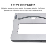 Staffa per laptop semplice portatile da tavolo con supporto di raffreddamento in lega di alluminio, supporto a due stadi, dimensioni: 21x26 cm