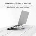 Staffa per laptop semplice portatile da tavolo con supporto di raffreddamento in lega di alluminio, supporto a due stadi, dimensioni: 21x26 cm