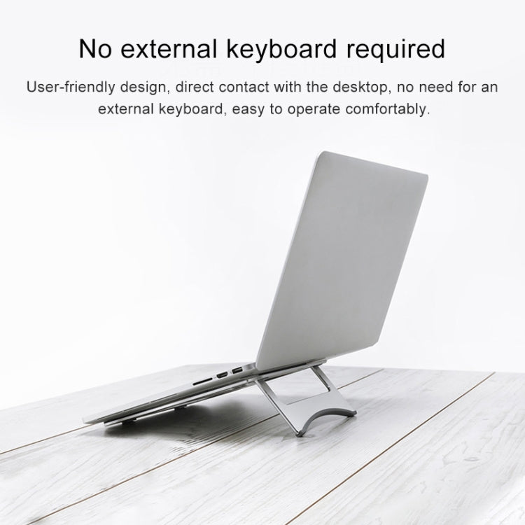 Staffa per laptop semplice portatile da tavolo con supporto di raffreddamento in lega di alluminio, supporto a due stadi, dimensioni: 21x26 cm