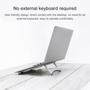 Staffa per laptop semplice portatile da tavolo con supporto di raffreddamento in lega di alluminio, supporto a due stadi, dimensioni: 21x26 cm