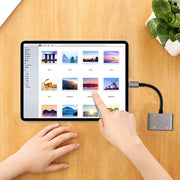 NK-109KEY Adattatore OTG femmina per tastiera USB 3 in 1 da 8 pin maschio a USB + USB