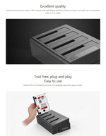 ORICO Docking Station 4 Bay USB 3.0 per HDD/SSD SATA 2,5" e 3,5"