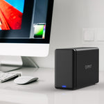 ORICO NS200-C3 Custodia per disco rigido esterno da USB-C/Type-C 3.1 a SATA a 2 alloggiamenti per disco rigido Dock per disco rigido SATA da 3,5 pollici, supporto protocollo UASP, USB 3.1 Type-C to SATA