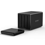 ORICO NS400-C3 Custodia per disco rigido esterno da USB-C/Type-C 3.1 a SATA a 4 alloggiamenti per disco rigido per HDD SATA da 3,5 pollici, supporto protocollo UASP, USB 3.1 Type-C to SATA