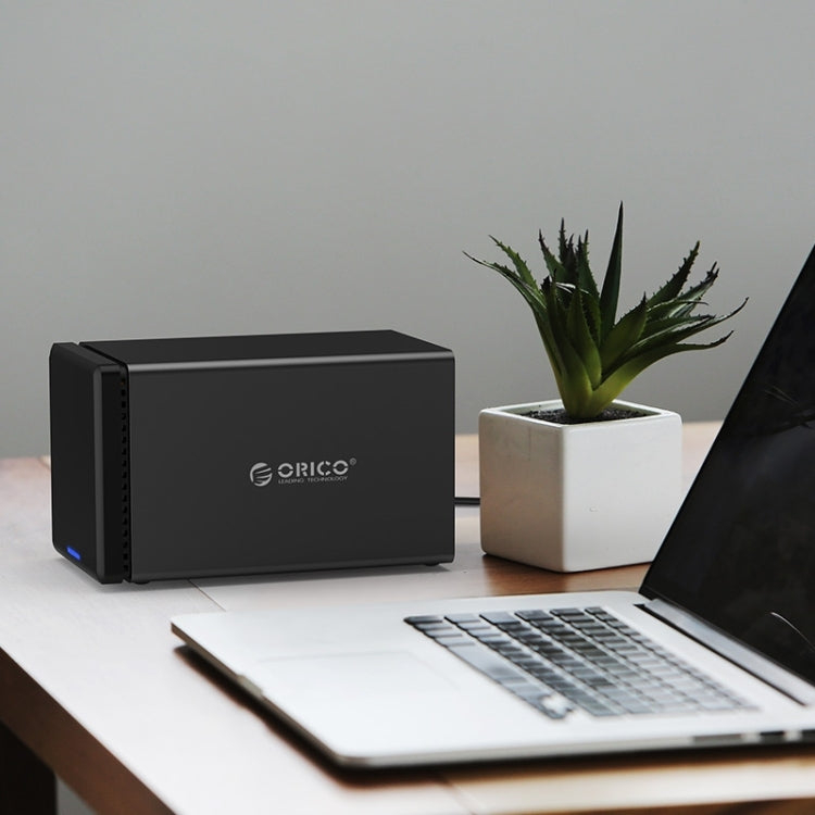 ORICO NS400-C3 Custodia per disco rigido esterno da USB-C/Type-C 3.1 a SATA a 4 alloggiamenti per disco rigido per HDD SATA da 3,5 pollici, supporto protocollo UASP, USB 3.1 Type-C to SATA