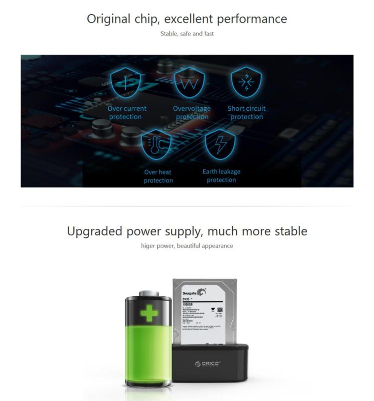 Dock USB 3.0 per HDD/SSD SATA 2,5" e 3,5" ORICO