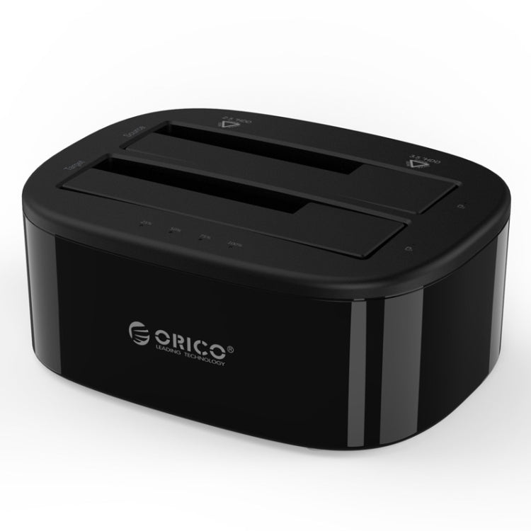 ORICO 6228US3-C 1 a 1 Clone 2 Bay USB 3.0 Tipo B a SATA Dock per disco rigido di archiviazione esterna per HDD/SSD SATA da 2,5 pollici/3,5 pollici, 1 to 1 Clone 2 Bays with Copy