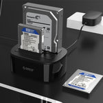 ORICO 6228US3-C 1 a 1 Clone 2 Bay USB 3.0 Tipo B a SATA Dock per disco rigido di archiviazione esterna per HDD/SSD SATA da 2,5 pollici/3,5 pollici, 1 to 1 Clone 2 Bays with Copy