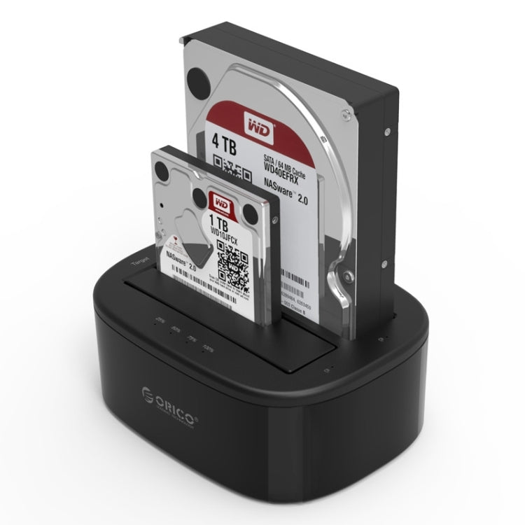 ORICO 6228US3-C 1 a 1 Clone 2 Bay USB 3.0 Tipo B a SATA Dock per disco rigido di archiviazione esterna per HDD/SSD SATA da 2,5 pollici/3,5 pollici, 1 to 1 Clone 2 Bays with Copy