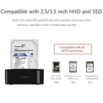 ORICO 6228US3-C 1 a 1 Clone 2 Bay USB 3.0 Tipo B a SATA Dock per disco rigido di archiviazione esterna per HDD/SSD SATA da 2,5 pollici/3,5 pollici, 1 to 1 Clone 2 Bays with Copy