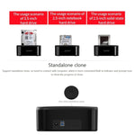 ORICO 6228US3-C 1 a 1 Clone 2 Bay USB 3.0 Tipo B a SATA Dock per disco rigido di archiviazione esterna per HDD/SSD SATA da 2,5 pollici/3,5 pollici, 1 to 1 Clone 2 Bays with Copy