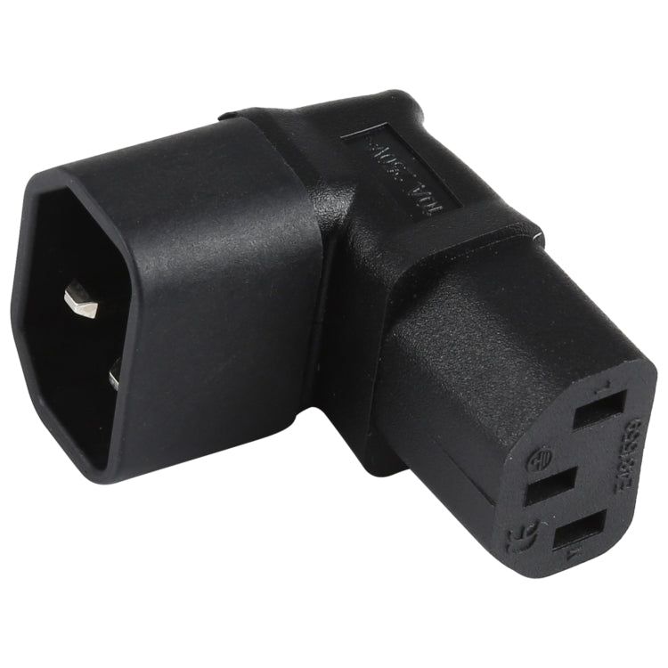 Presa convertitore adattatore spina di alimentazione CA a gomito (su) da C13 a C14, C13 to C14 Elbow Up