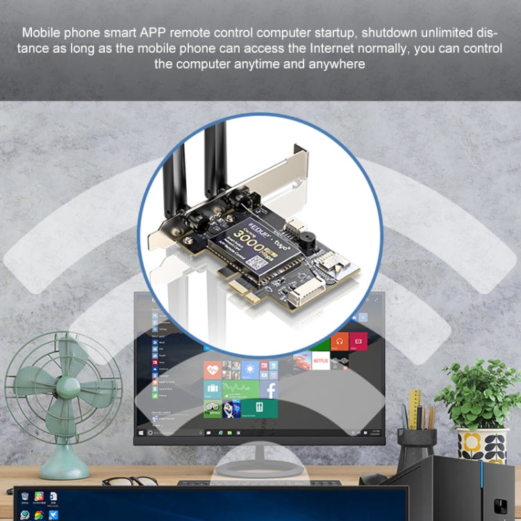 EDUP AX200SW 3000Mbps Controllo remoto Accensione e spegnimento del computer Scheda di rete, AX200SW