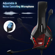Soulbytes S11 USB + 3,5 mm Cuffie da gioco con luce LED regolabile a 4 pin con microfono, S11(Blue), S11(Red)