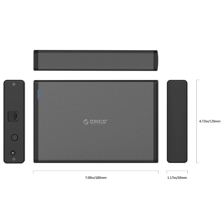 Custodia ORICO 7688C3 per HDD 3,5" USB-C 8TB
