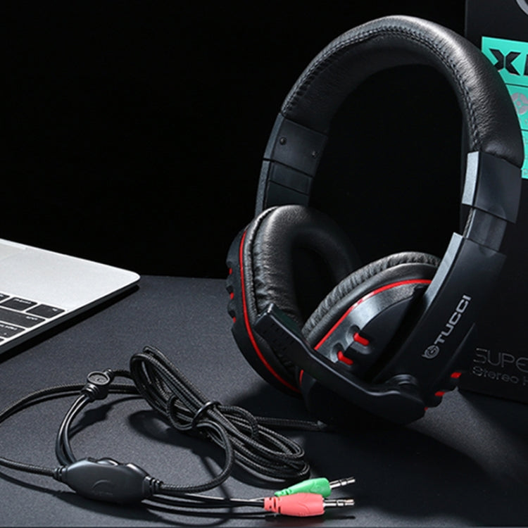 Cuffie da gioco stereo per PC TUCCI X6 Super Bass con microfono, X6