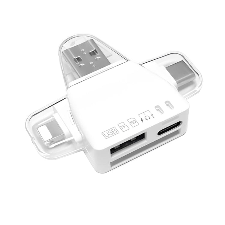 Lettore schede 7 in 1 USB, Tipo C, 8 pin, TF e SD