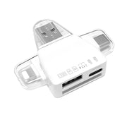 Lettore di schede 7 in 1 USB + Tipo C + 8 pin + Scheda TF + Scheda SD + Adattatore per auricolari