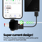 Lettore schede 7 in 1 USB, Tipo C, 8 pin, TF e SD