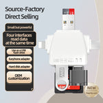 Lettore schede 7 in 1 USB, Tipo C, 8 pin, TF e SD
