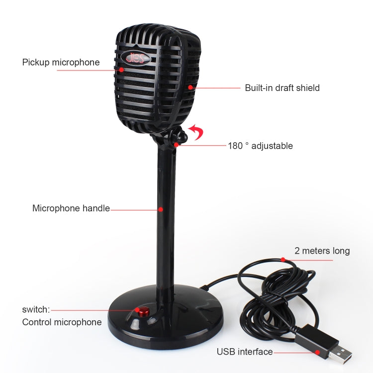 Microfono per videoconferenza con dispositivo di chat vocale USB senza unità ruotabile a 360 gradi, lunghezza cavo: 2,2 m