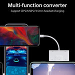 Adattatore 6 in 1 per iPhone e iPad con doppia USB e SD