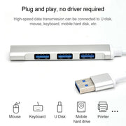 A-809 4 adattatori HUB da USB 3.0 a USB 3.0 in lega di alluminio, A-809