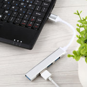 A-809 4 adattatori HUB da USB 3.0 a USB 3.0 in lega di alluminio, A-809