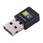 Scheda di rete esterna adattatore per unità WiFi USB 2.0 dual band AC600Mbps da 2,4 GHz e 5 GHz, AC600Mbps