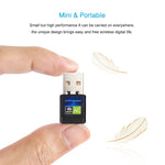 Scheda di rete esterna adattatore per unità WiFi USB 2.0 dual band AC600Mbps da 2,4 GHz e 5 GHz, AC600Mbps