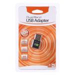 Scheda di rete esterna adattatore per unità WiFi USB 2.0 dual band AC600Mbps da 2,4 GHz e 5 GHz, AC600Mbps