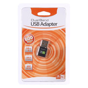 Scheda di rete esterna adattatore per unità WiFi USB 2.0 dual band AC600Mbps da 2,4 GHz e 5 GHz, AC600Mbps