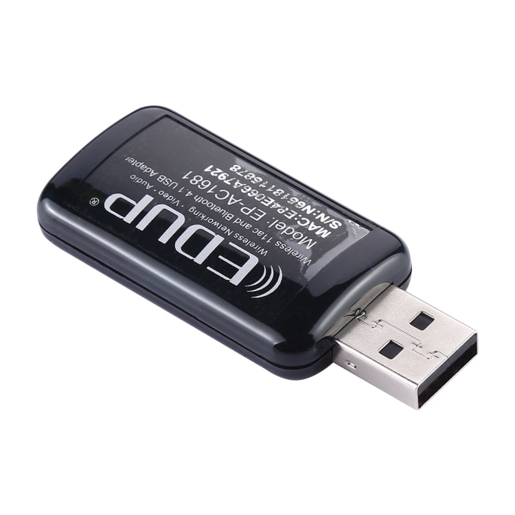 EDUP EP-AC1681 Scheda di rete esterna adattatore WiFi USB dual band AC1200Mbps 2,4 GHz e 5,8 GHz 2 in 1 con funzione Bluetooth 4.1, EP-AC1681