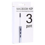 Hub USB-C 3 porte USB 3.0 con adattatore Ethernet Gigabit