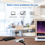 Hub USB-C 3 porte USB 3.0 con adattatore Ethernet Gigabit