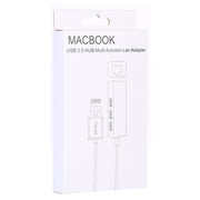 Guscio in alluminio 3 porte USB3.0 HUB + adattatore Ethernet USB3.0 10/100Mbps, USB 3.0 100Mbps