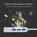 Guscio in alluminio 3 porte USB3.0 HUB + adattatore Ethernet USB3.0 10/100Mbps, USB 3.0 100Mbps