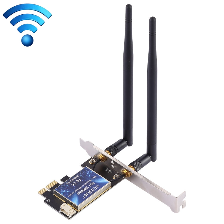 EDUP EP-9620 Adattatore WiFi 2 in 1 AC1200Mbps 2,4 GHz e 5,8 GHz Dual Band PCI-E 2 antenne Scheda di rete esterna + Bluetooth, EP-9620 1200Mbps (2 in 1)