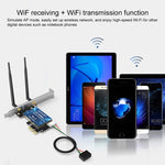 EDUP EP-9620 Adattatore WiFi 2 in 1 AC1200Mbps 2,4 GHz e 5,8 GHz Dual Band PCI-E 2 antenne Scheda di rete esterna + Bluetooth, EP-9620 1200Mbps (2 in 1)