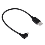 Cavo dati/ricarica mini USB a USB con angolo di 90 gradi a sinistra, lunghezza: 28 cm, Left Angle Mini USB