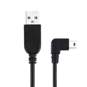 Cavo dati/ricarica mini USB a USB con angolo di 90 gradi a sinistra, lunghezza: 28 cm, Left Angle Mini USB