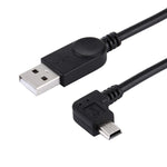 Cavo dati/ricarica mini USB a USB con angolo di 90 gradi a sinistra, lunghezza: 28 cm, Left Angle Mini USB