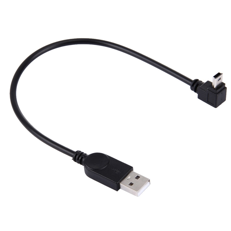 Cavo dati/ricarica mini USB a USB con gomito ad angolo di 90 gradi, lunghezza: 28 cm, Elbow Angle Mini USB