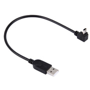 Cavo dati/ricarica mini USB a USB con gomito ad angolo di 90 gradi, lunghezza: 28 cm, Elbow Angle Mini USB