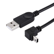 Cavo dati/ricarica mini USB a USB con gomito ad angolo di 90 gradi, lunghezza: 28 cm, Elbow Angle Mini USB